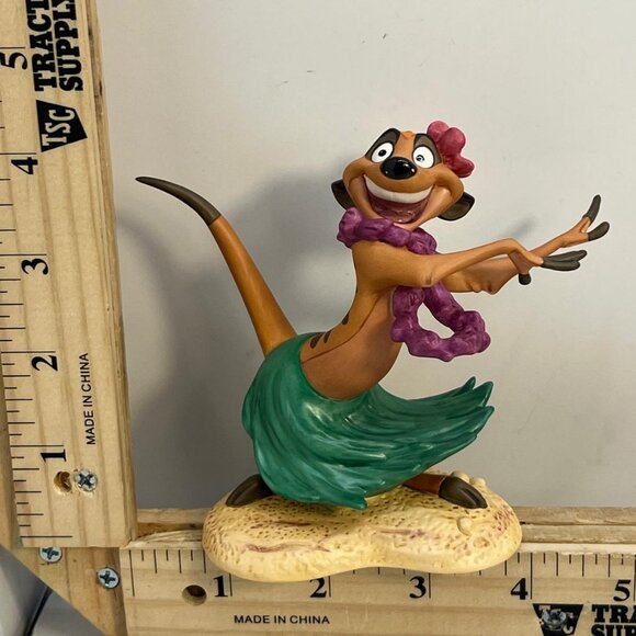 Other - WDCC Timon Hula Figurine Lion King Walt Disney Classics With COA Brown Green